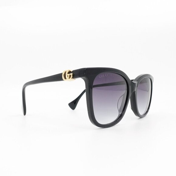 Gucci GG1071 Cat Eye Sunglasses Black Gray OS - Picture 13 of 15